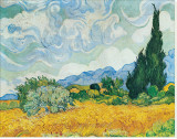 Buy Wheatfield with Cypresses at AllPosters.com