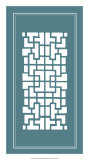 Shoji Screen in Teal III