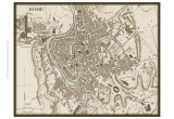 Sepia Map of Rome