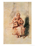 Buy Woman from Savoy, Black and Red Chalk at AllPosters.com
