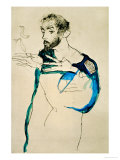 Painter Gustav Klimt in His Blue Painter's Smock, 1913