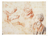 Buy Study, Red Chalk Drawing, Pencil and Black Chalk at AllPosters.com