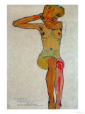 Seated Female Nude with Raised Right Arm, 1910