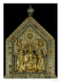 Christ Enthroned, with Two Angels (On the Gable, Obverse Side)