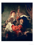 Rembrandt (Self-Portrait) and Saskia in the Parable of the Prodigal Son, 1635-39 Giclee Print