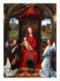 Madonna and Child, Angel with Violin in His Hand; Landscape with Farmhouse and Castle