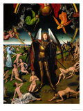 Triptych with the Last Judgement: Center Panel Detail: The Archangel Michael Weighing the Souls