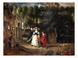Peter Paul Rubens (Self-Portrait) and His Second Wife Helene Fourment in the Garden Giclee Print