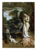 Painter and Nude Model, Detail of the Studio, 1855