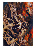 Triptych with the Last Judgement, Right Wing, Detail: Casting the Damned into Hell, 1467-71