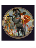 Buy Marcus Curtius Sacrifices His Life, circa 1550, Tondo for a Ceiling at AllPosters.com