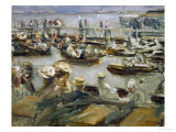 Summer Evening on the Alster-River, Hamburg, Germany, 1909