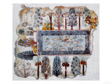 A Garden Pool; Fragment of a Wall Painting from the Tomb of Nebamun
