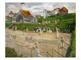 Buy Tennis Court with Players in Noordwijk, Netherlands, 1913 at AllPosters.com