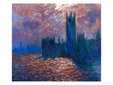 Buy London, the Parliament; Reflections on the Thames River, 1899-1901 at AllPosters.com