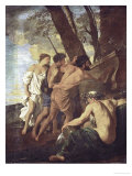 Et in Arcadia Ego, Arcadian Shepherds Try to Decipher the Inscription on an Ancient Sarcophagus
