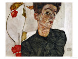 Self-Portrait with Chinese Lantern and Fruits
