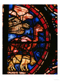 The Animals Boarding Noah's Ark, from the Noah-Window, 13th circa Stained Glass