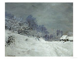 Landscape Around Honfleur, Snow, circa 1867