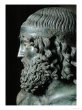 Head of Man with Headband, a More Than Life-Size Bronze Statue Found Italy, in 1972