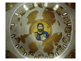 Christ Pantocrator, View into the Cupola with Close-Up of the Mosaic, Byzantine, 11th CE
