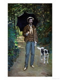 Man with Umbrella, Portrait of V. Jaquemont, Around 1868 Giclee Print