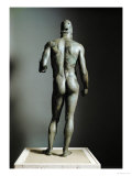 Riace Bronze (B), Bronze Statue of a Young Man with Helmet, More Than Life-Size, Found in 1972