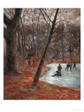 Skaters in the Park in Frederiksberg, 1884