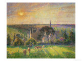 Buy Landscape at Eragny: Church and Farm, 1895 at AllPosters.com