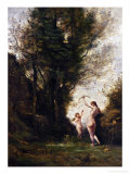 Buy A Nymph Playing with a Cupid, 1857 at AllPosters.com