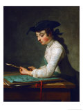 Buy Boy Sharpening a Pencil (Also Called the Young Draftsman), 1737 at AllPosters.com