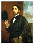 Self-Portrait: Degas Lifting His Hat Giclee Print