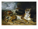 A Young Tiger Playing with Its Mother, 1830