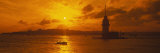 Sunset over a River, Bosphorus, Istanbul, Turkey