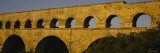 High Section View of an Ancient Aqueduct, Pont du Gard, Nimes, Provence, France