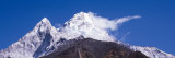 Sagarmatha National Park, Ama Dablam and Khumbu, Low Angle View of Snow Covered Peaks, Nepal