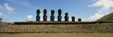 Moai Statues in a Row, Tahai Archaeological Site, Rano Raraku, Easter Island, Chile