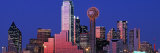 Urban Skyline at Night, Dallas, Texas, USA