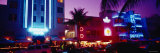 Hotel Lit Up at Night, Miami, Florida, USA