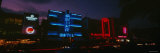 Hotel Lit Up at Night, Miami, Florida, USA