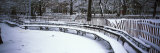 Snowcapped Benches in a Park, Washington Square Park, Manhattan, New York, USA