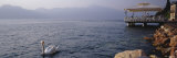 Tourist on a Porch, Lake Garda, Torri del Benaco, Italy