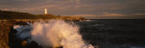 Waves Breaking on the Rocks near Louisbourg Lighthouse, Cape Breton Island, Nova Scotia, Canada
