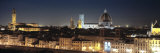 Buildings Lit Up at Night, Florence, Tuscany, Italy