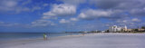 Tourists Walking on the Beach, Crescent Beach, Gulf of Mexico, Siesta Key, Florida, USA Photographic Print