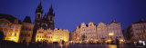 Buildings Lit Up at Dusk, Prague Old Town Square, Old Town, Prague, Czech Republic