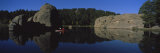 Person Kayaking in a Lake, Sylvan Lake, Custer State Park, South Dakota, USA