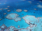 Aerial View of Hardy Reef, Great Barrier Reef and Sea, Queensland, Australia