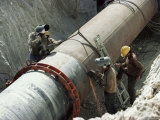 Buy Laying Gas Pipes, Saudi Arabia, Middle East at AllPosters.com