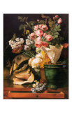 Buy Roses et Autres Fleurs, Coquillages, Tete de Requin et Petrifications, c.1819 at AllPosters.com